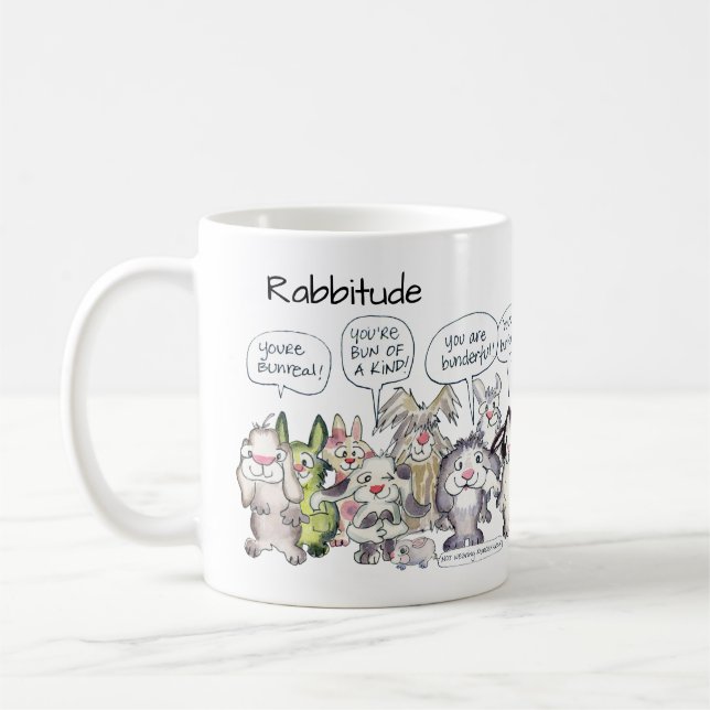 Mug Rabbitude 19 lapins de bande dessinée (Gauche)