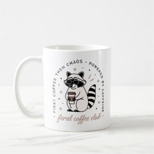 Mug Raccoon club amateurs de café drôle ferreux esthét