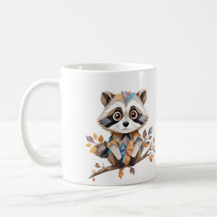 Mug Raccoon Jouant adorable animal amusant coloré heur