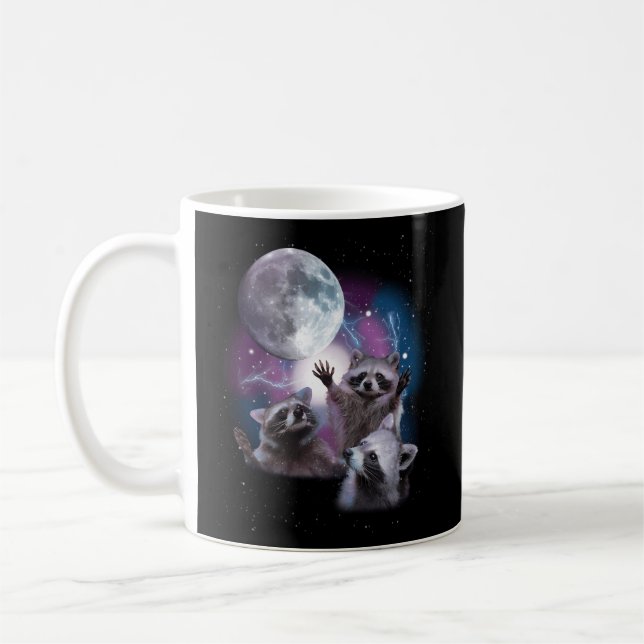 Mug Raccoons hurlant Sur La Lune - Raccoon (Gauche)