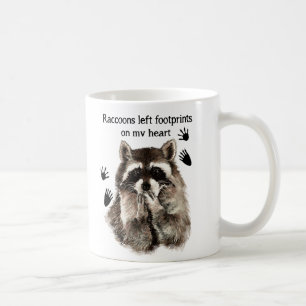 Mug Raccoons laissés empreintes sur ma citation d'Humo