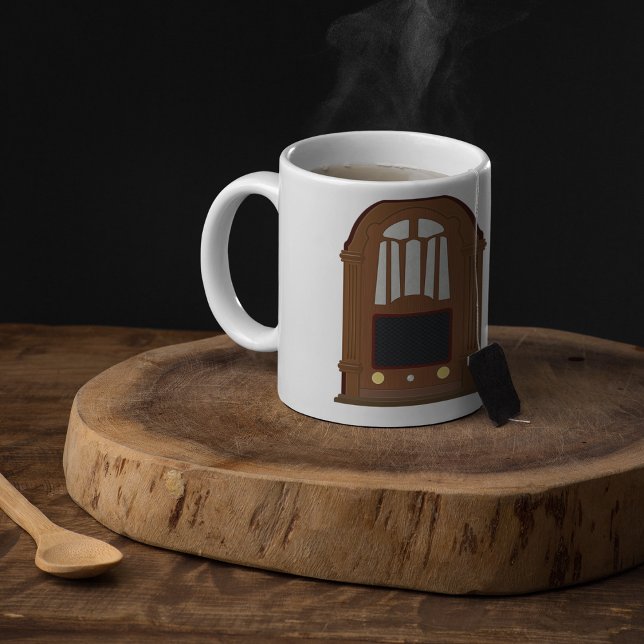 Mug Radio vintage en bois (Créateur téléchargé)