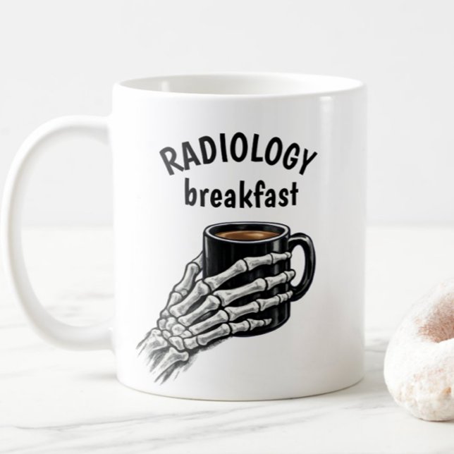 Mug RADIOLOGY Breakfast Coffee Skeleton Hand (Créateur téléchargé)