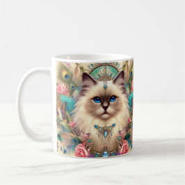 Mug Ragdoll Chat Princesse Vintage Style Motif
