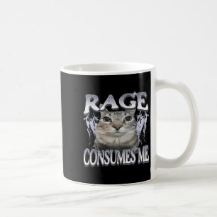 Mug Rage Me Consume Drôle Silly Staring Cat Mème Femme