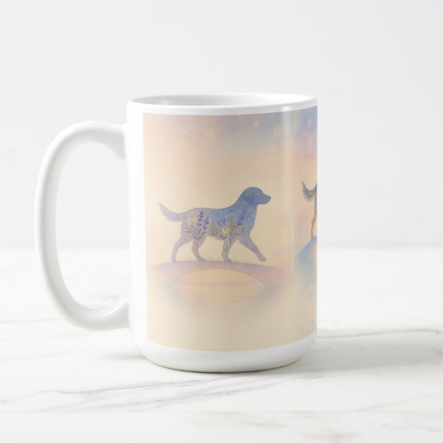 Mug Rainbow Bridge Wildflower Pet Silhouette (Gauche)