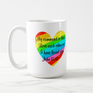 MUG RAINBOW COEUR JOHN 15:12 CONCEPTION