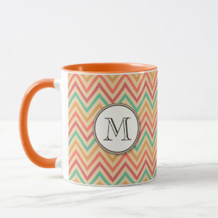 Mug Rainbow Grunge Zigzag Chevrons