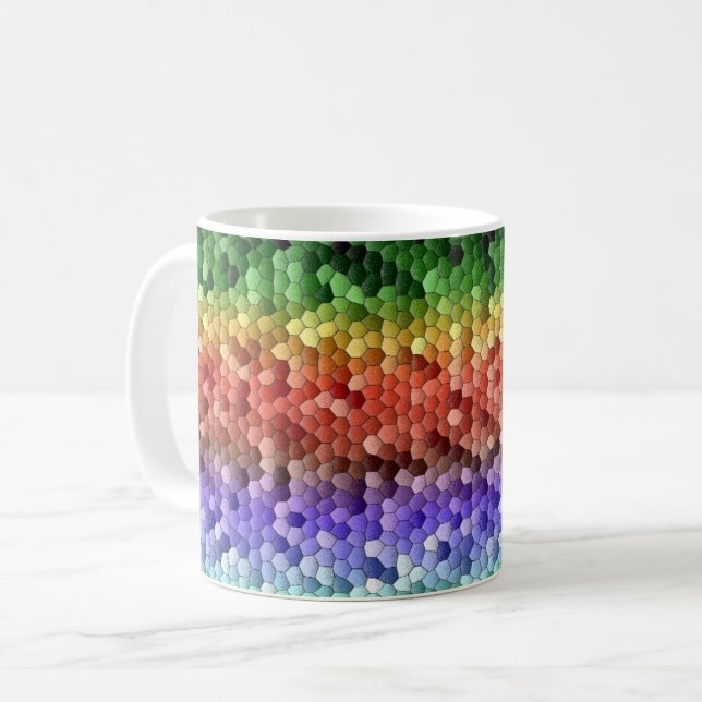 Mug Rainbow Mosaic Pattern (Devant gauche)