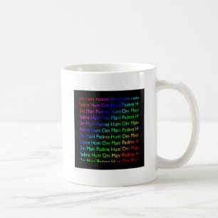 Mug Rainbow Om Mani Padme Hum (en noir)