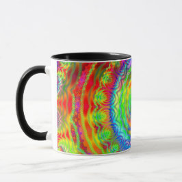 Mug Rainbow Tiedye Fractal Mandala