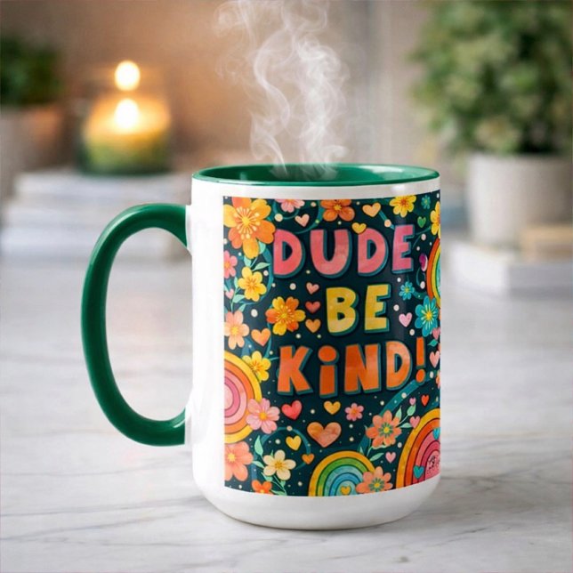 Mug Rainbow Unique Dude Be Kind Inspirivity Kindness (Créateur téléchargé)