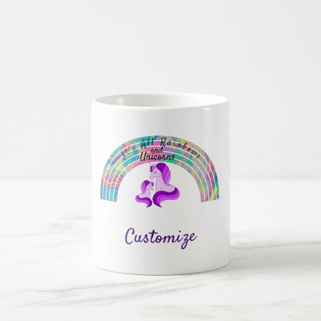 Mug Rainbows psychédélique et Unicorns Thunder_Cove (Centre)