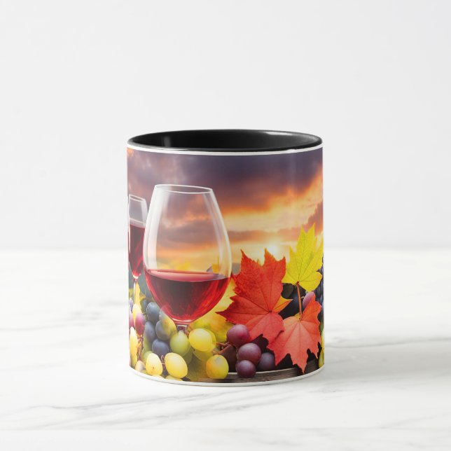 Mug Raisins de vin Feuille jolie (Centre)
