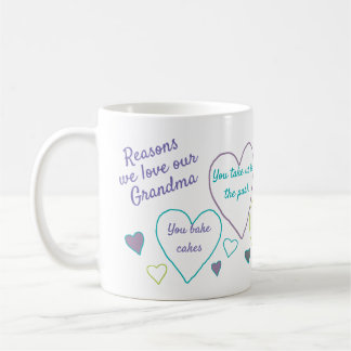 Mug Raisons J'Aime Grand-Mère Personnalisé