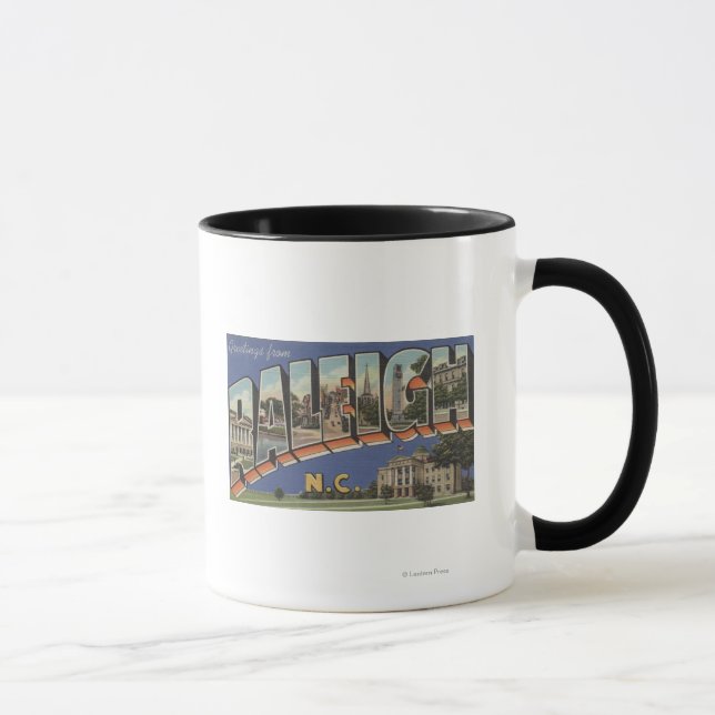 Mug Raleigh, Caroline du Nord - Scènes de grandes lett (Droite)