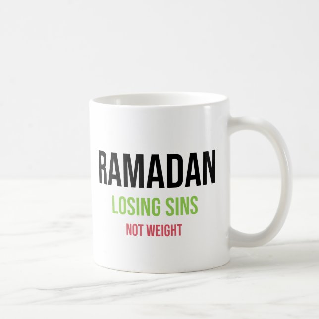 Mug Ramadan : Perdre des péchés — Pas du poids (Droite)