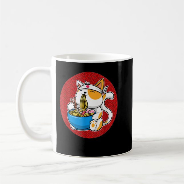 Mug Ramen Cat Neko Anime Amoureux des chats Kawaii Jap (Gauche)