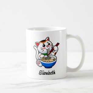 Mug Ramen Chat Chanceux - Personnalisé