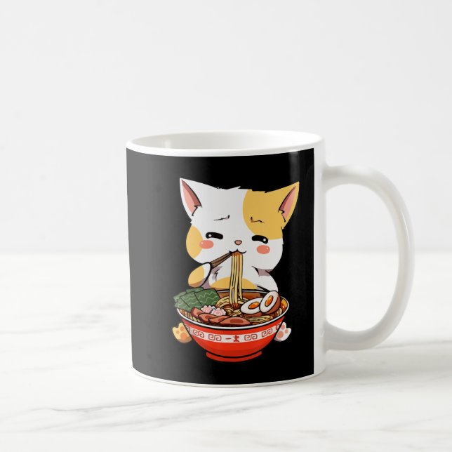 Mug Ramen Chat Manger des nouilles Kawaii Anime Merch  (Droite)