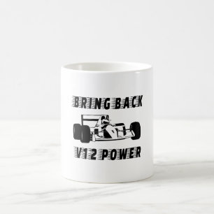 Mug Ramenez la Silhouette de voiture de course V12