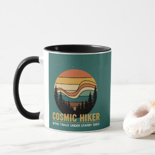 Mug Randonneur Cosmique Rétro 70s Coucher de Soleil Es