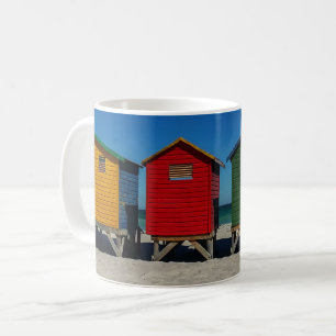 Mug Rangée de cases de plage aux couleurs vives