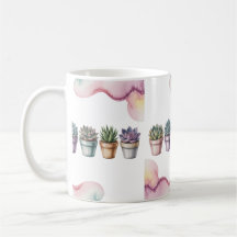 Rangée de mini succulentes en pot