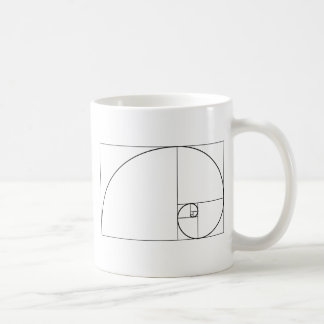 Mug Rapport d'or en spirale de Fibonacci