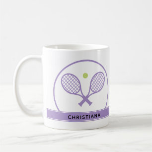 Mug Raquette de Tennis Elégante et Ball Cute personnal