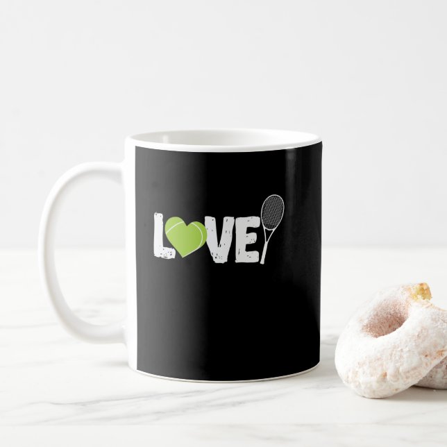 Mug Raquette de tennis "Love" (Avec donut)