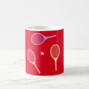Mug Raquettes de tennis Pastel avec balle de tennis en