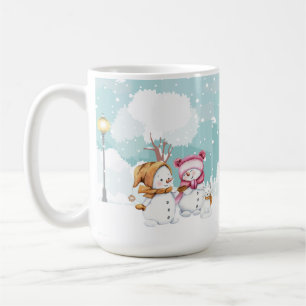 Mug Rassemblement Et Jeu De Snowmen En Saison De Vacan