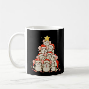 Mug Rat de Noël Arbre de Noël drôle Famille de vacance