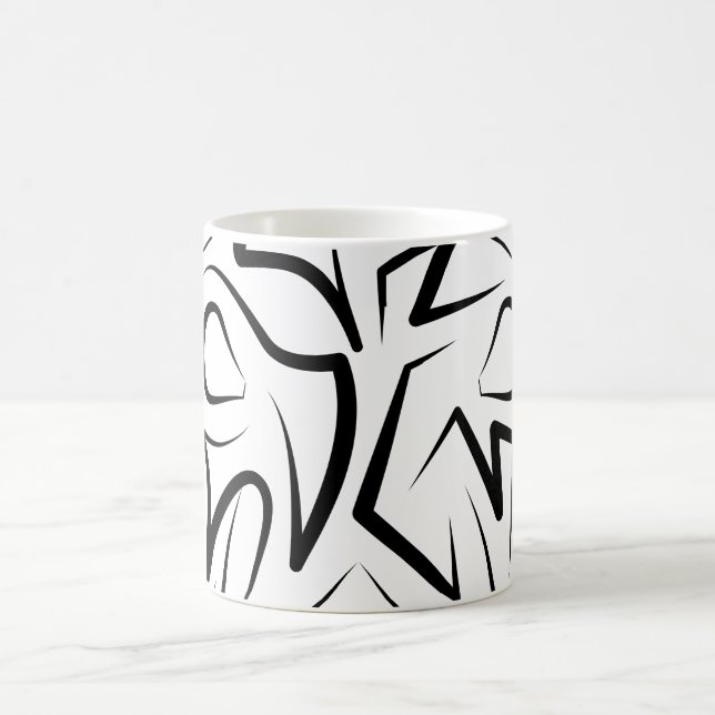 Mug Rat tribal noir et blanc (Centre)