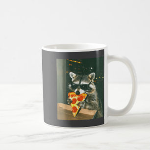 Mug Raton laveur drôle mangeant Zza Animal Meme Hommes