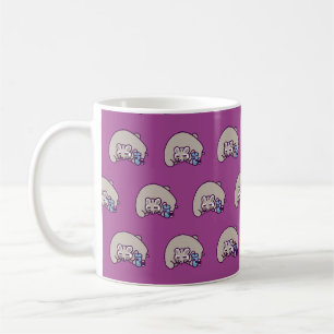 Mug Raton laveur Kawaii et grassouillet étant paresseu