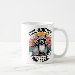 Mug Raton laveur rétro vintage grossier et féroce amus