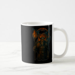 Mug Raven Viking Halloween Design Norse Sorcerer Moon