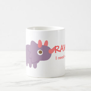 Mug Rawr, j'ai besoin d'eau, dinosaure drôle de