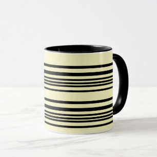 Mug rayé beige et noir — Calme, Chic, Intemporel