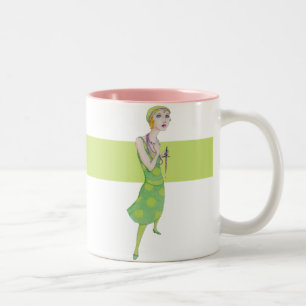 Mug rayé rose ingenue