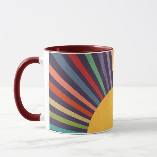 Mug Rayons de soleil rétrospectif minimaliste (Gauche)
