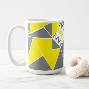 Mug Rayure Chevron Gris Jaune