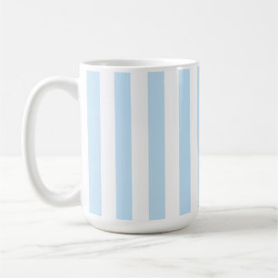 Mug Rayure de bonbon bleu pâle et blanc