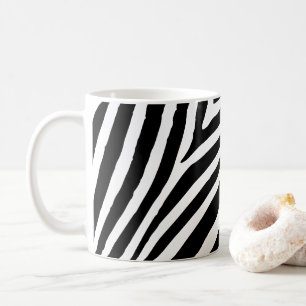 Mug Rayure de zèbre moderne noir et blanc