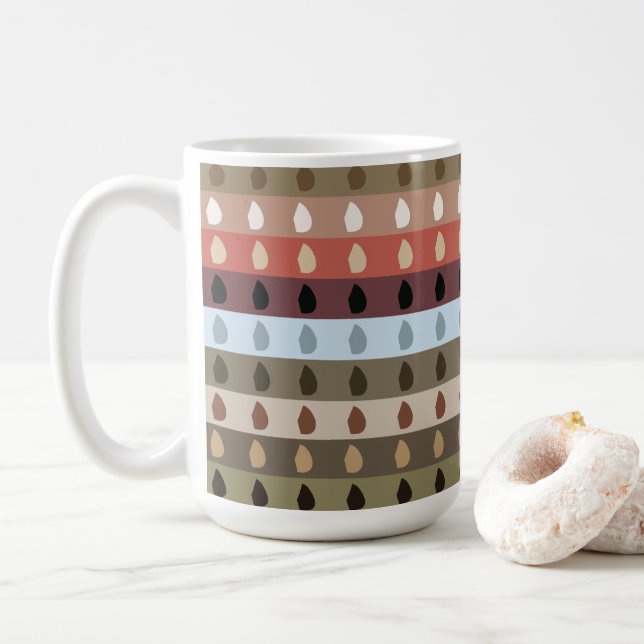 Mug Rayure Tribale Colorée (Avec donut)