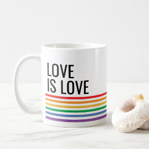Mug Rayures arc-en-ciel LGBT personnalisées Fierté Gay