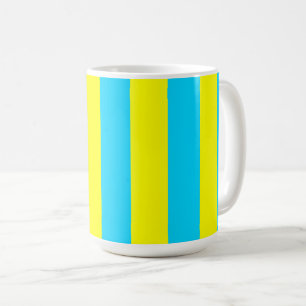 Mug Rayures Bleu Clair et Jaune