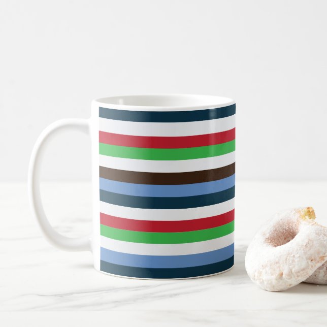Mug Rayures Colorées  (Avec donut)